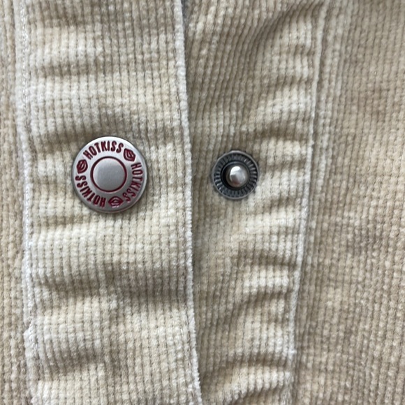 Hot Kiss Women’s Tan Jacket w/ Front Snap Buttons & Frayed Bottom Hem - Size L - Picture 6 of 9
